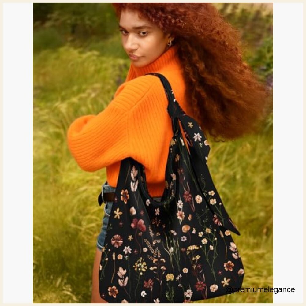 Corduroy Tote Bag with Zipper, Adjustable Strap, Holds 15-Inch Laptop - Picture 6 of 7